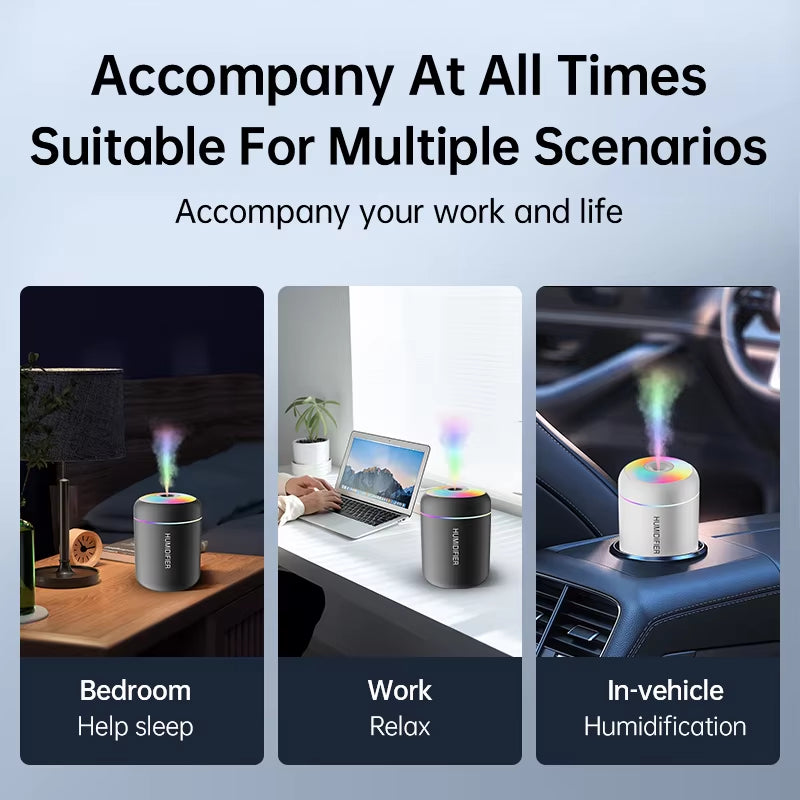 Revitalize Your Space with the 180ML Mini USB Aroma Diffuser and Ultrasonic Humidifier - Perfect for Home, Office, and Car!