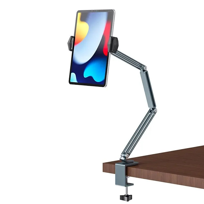 Ultimate Adjustable Desk and Bed Tablet Stand for 4-12.9 Inch Devices - Sturdy Aluminum Arm Mount for iPad Pro, Mini, and Xiaomi Tab