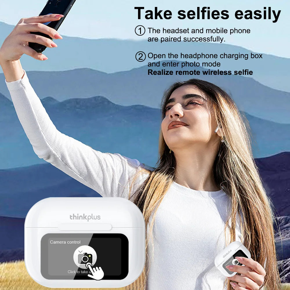 Experience Unmatched Sound Quality with Original Wireless Bluetooth Earphones - ANC Noise Reduction, HD Mic for Clear Calls, and LED Touch Screen Control