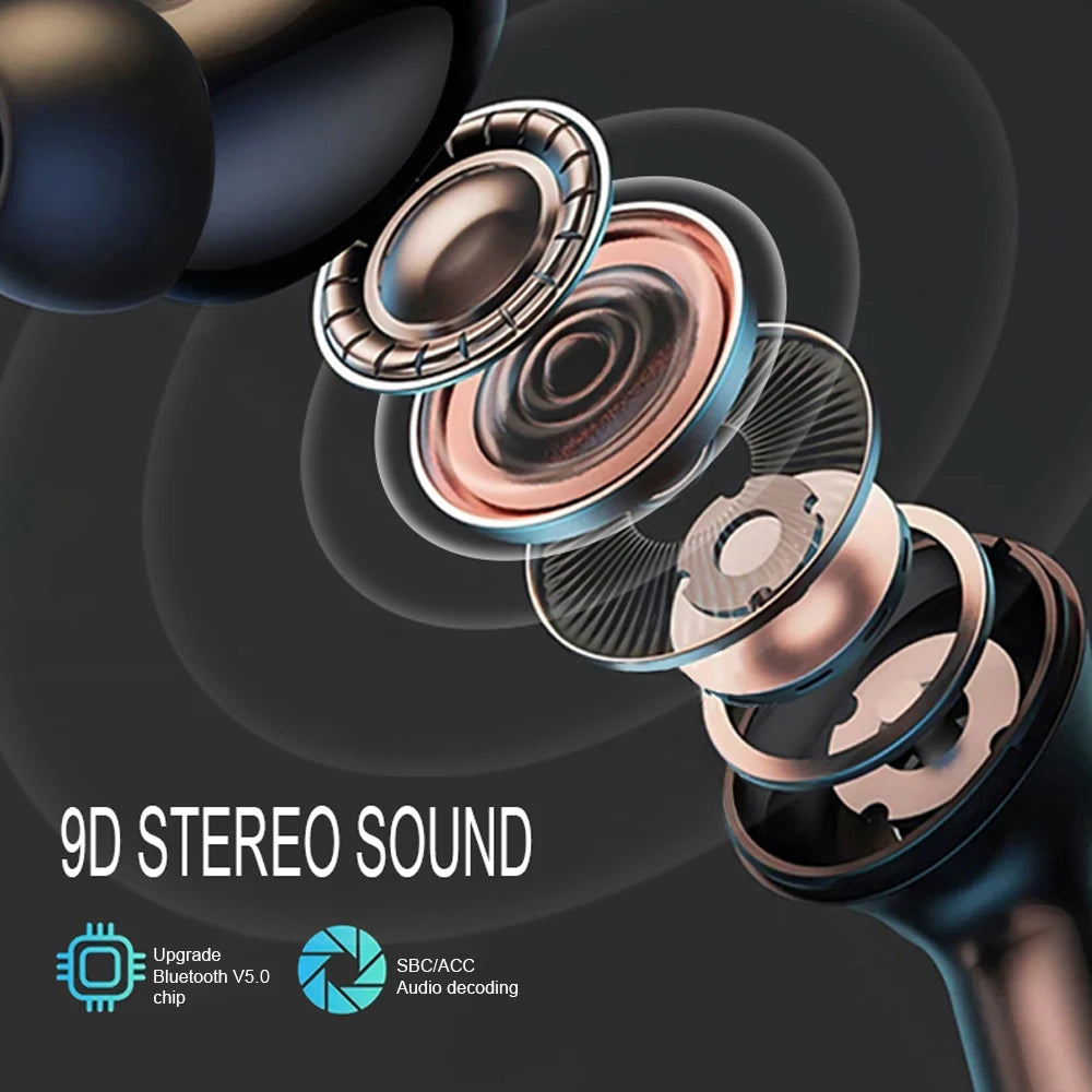 Experience Unmatched Sound Quality with Original Wireless Bluetooth Earphones - ANC Noise Reduction, HD Mic for Clear Calls, and LED Touch Screen Control