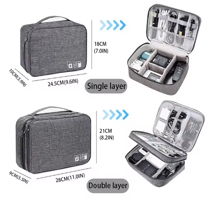 Ultimate Travel Cable Storage Bag - Waterproof and Eco-Friendly Organizer for Your Digital Essentials